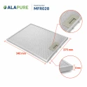 Alapure Metallfilter geeignet für Inventum 40600909001 340x275mm