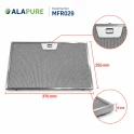 Alapure Metallfilter geeignet für Faber 1330076268 370x255x8mm
