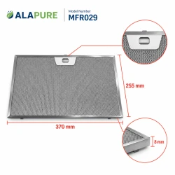 Alapure Metallfilter passend für Faber 1330076268 370x255x8mm