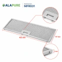 Alapure Metallfilter passend für Bauknecht 453x147mm 481248058288