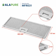  Alapure Metallfilter passend für Elica 452x148x14mm GF02VC