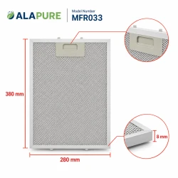 Alapure Metallfilter passend für Klarstein 10035418 280x380mm