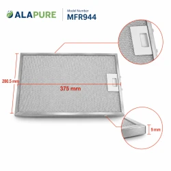 Alapure MFR944 passend für Miele Metallfilter 8270321 375x280,5x9