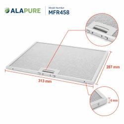 Alapure Metallfilter passend für Neff 672373 / 00672373 313x287x8mm