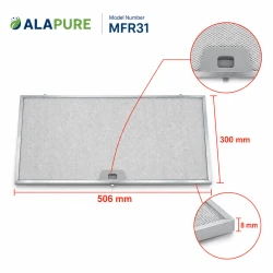 Alapure Metallfilter passend für Faber 1330059015 506x300x8mm