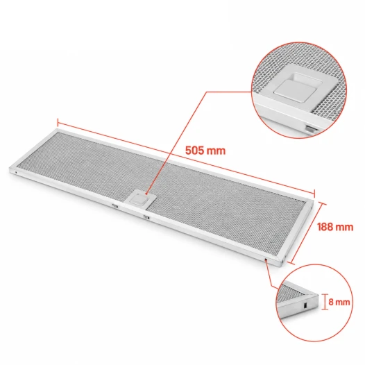 Atag Metallfilter 19103 505x188mm