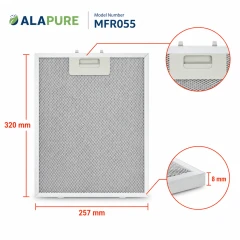 Alapure Metallfilter passend für Atag 18831 / 88017203 318x258x8mm