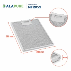 Alapure Metallfilter passend für Neff 363095 / 00363095 320x280x8mm