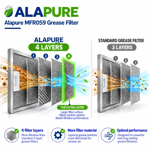 Alapure Metallfilter geeignet für Siemens 363095 / 00363095 320x280x8mm