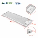 Alapure Metallfilter geeignet für Constructa 352813 / 00352813 445x175mm