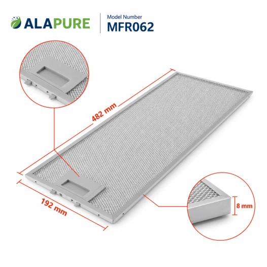 Alapure Metallfilter geeignet für Junker 11022474 482x192x8mm