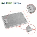Alapure Metallfilter geeignet für Novy 508-9008 / 6200020 315x270x9mm