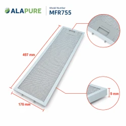 Alapure Metallfilter passend für Electrolux 50287156009 497x170mm