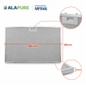 Alapure Metallfilter geeignet für Ikea 488000302744 565x380x8mm