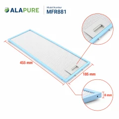 Alapure Metallfilter passend für Zanussi 4055241147 455x185x8mm
