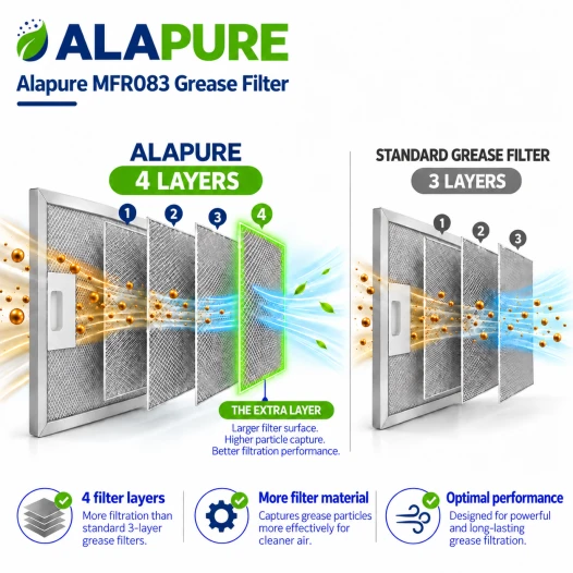 Alapure Metallfilter passend für Balay 11022472 382x192x8mm