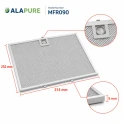 Alapure Metallfilter geeignet für Electrolux 4055382990 314x253mm