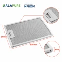 Alapure Metallfilter geeignet für Novy 508-900890 350x244mm