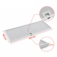 Smeg Metallfilter 693410764 160x424mm (2Stk)