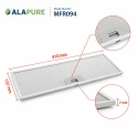 Alapure Metallfilter geeignet für Progress 50286534008 137x410mm (2St.)