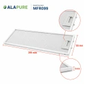 Alapure Metallfilter geeignet für Zanussi 80875677 395x155mm