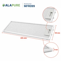 Alapure Metallfilter passend für Zanussi 80875677 395x155mm