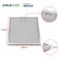 Alapure Metallfilter passend für Whirpool 184735 300x250mm