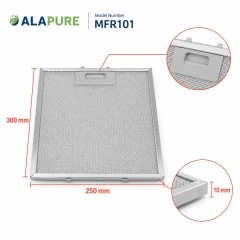 Alapure Metallfilter passend für Whirpool 184735 300x250mm