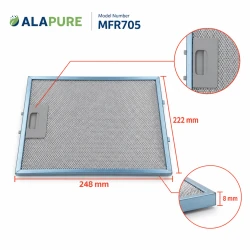 Alapure Metallfilter passend für AEG 50299664008 222x248mm