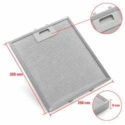 Pelgrim Metallfilter 127036 320x258x8mm
