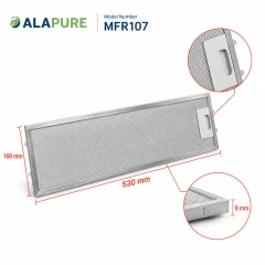 Alapure Metallfilter passend für Electrolux 50289526001 530x160x8mm