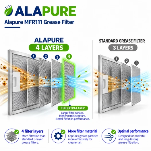 Alapure Metallfilter geeignet für Zanker 80877665 342x285x8mm