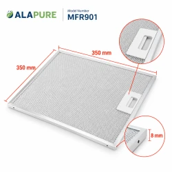 Alapure Metallfilter geeignet für Whirlpool 482000099468 / 350x350mm