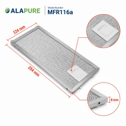 Alapure Metallfilter passend für Franke 133.0377.820 254x124mm