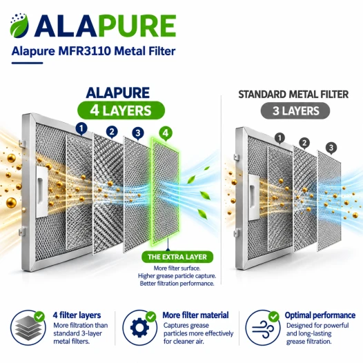 Alapure Metallfilter geeignet für Junker 353110 / 00353110 310x250