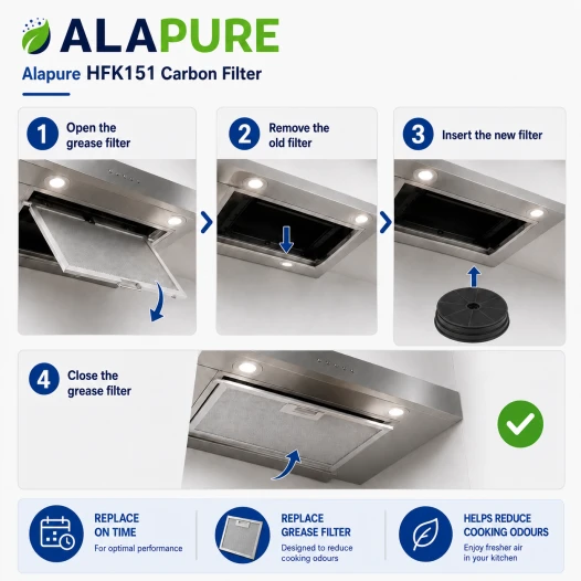 Alapure Aktivkohlefilter geeignet für Airlux 89000751 / D180 / 34468 / CR300 / CHF180/B