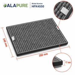 Alapure HFK4560 Kompatibel mit Miele Kohlefilter DKF16-P / 7932320 (2 Stück)