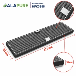 Alapure HFK3988 Kompatibel mit Miele Kohlefilter DKF18-P