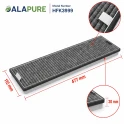 Alapure HFK3999 Passend für Miele Kohlefilter DKF13-P