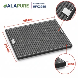 Alapure HFK3985 Kompatibel mit Miele Kohlefilter DKF11-P