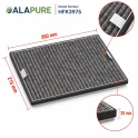 Alapure HFK3975 Kompatibel mit Miele Kohlefilter DKF19-P / FWKM-1423 (2 Stück)