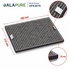 Alapure HFK3975 Kompatibel mit Miele Kohlefilter DKF19-P / FWKM-1423 (2 Stück)