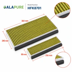 Alapure CleanAir Plus Aktivkohlefilter geeignet für Neff 11041790 / Z51AIA0X0
