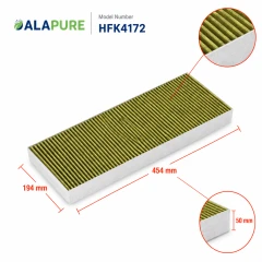 Alapure CleanAir Plus Aktivkohlefilter geeignet für Bosch 11034172 / 17004082 / DWZ1IX1B6
