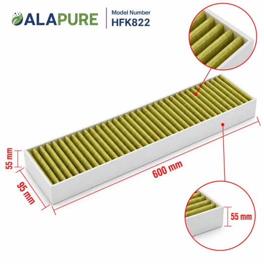 Alapure CleanAir Aktivkohlefilter geeignet für Bosch 17004573 / DSZ1JC1B1