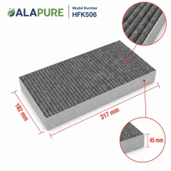 Alapure CleanAir Aktivkohlefilter geeignet für Bosch 11018621 / AA210110 / 11010506
