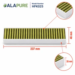 Alapure CleanAir Plus Aktivkohlefilter geeignet für Bosch 17005507 / LZ21WWB16 (8 St)
