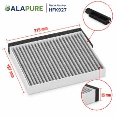 Alapure CleanAir Aktivkohlefilter geeignet für Siemens 17006795 / LZ10DXA00 / 11022296