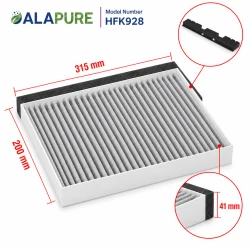 Alapure CleanAir Aktivkohlefilter geeignet für Bosch 17006596 / DZZ2CB1B4