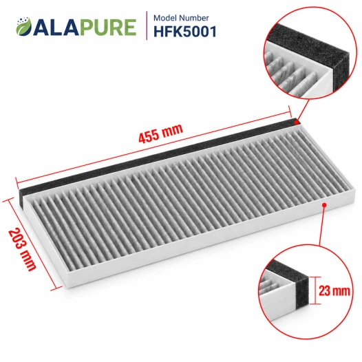 Alapure CleanAir Aktivkohlefilter geeignet für Siemens 17006837 / 11025805 / LZ45510